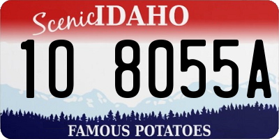 ID license plate 1O8055A
