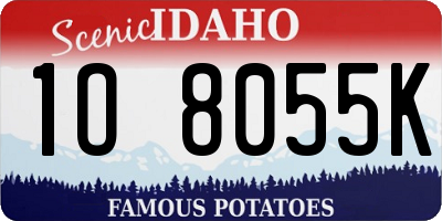 ID license plate 1O8055K