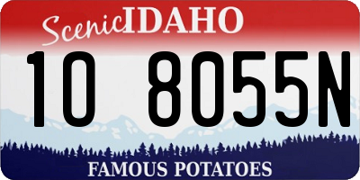 ID license plate 1O8055N