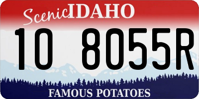 ID license plate 1O8055R
