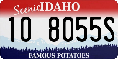 ID license plate 1O8055S