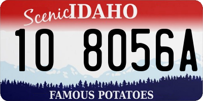 ID license plate 1O8056A