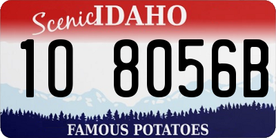 ID license plate 1O8056B