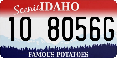 ID license plate 1O8056G