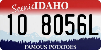 ID license plate 1O8056L