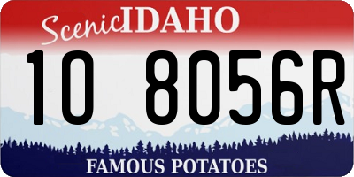 ID license plate 1O8056R
