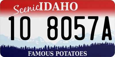 ID license plate 1O8057A