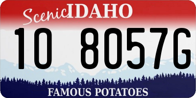 ID license plate 1O8057G