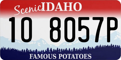 ID license plate 1O8057P