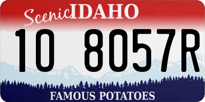 ID license plate 1O8057R