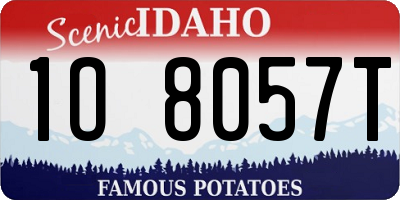 ID license plate 1O8057T