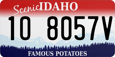 ID license plate 1O8057V