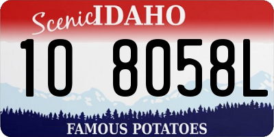 ID license plate 1O8058L