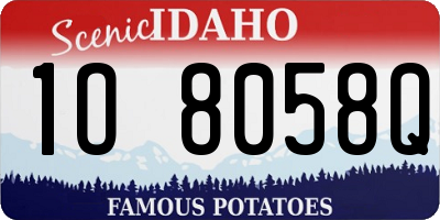 ID license plate 1O8058Q