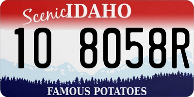 ID license plate 1O8058R