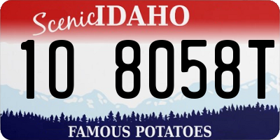 ID license plate 1O8058T