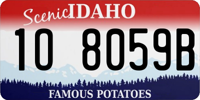ID license plate 1O8059B