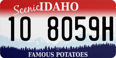 ID license plate 1O8059H