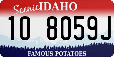 ID license plate 1O8059J