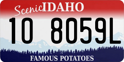 ID license plate 1O8059L
