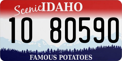 ID license plate 1O8059O
