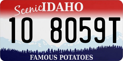 ID license plate 1O8059T