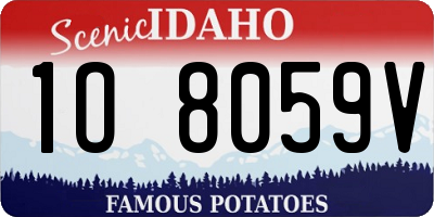ID license plate 1O8059V