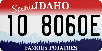 ID license plate 1O8060E