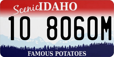 ID license plate 1O8060M