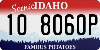 ID license plate 1O8060P