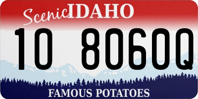 ID license plate 1O8060Q