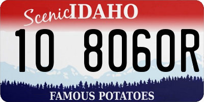 ID license plate 1O8060R
