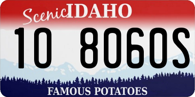 ID license plate 1O8060S