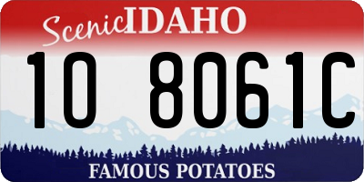 ID license plate 1O8061C