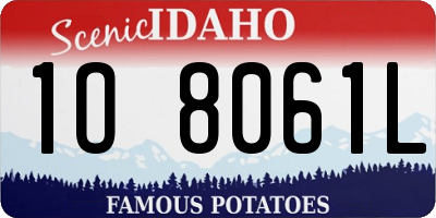 ID license plate 1O8061L