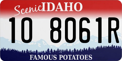 ID license plate 1O8061R