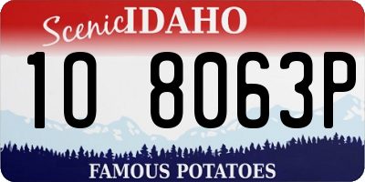 ID license plate 1O8063P
