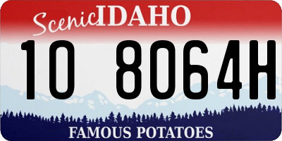 ID license plate 1O8064H