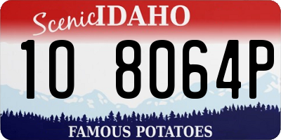 ID license plate 1O8064P