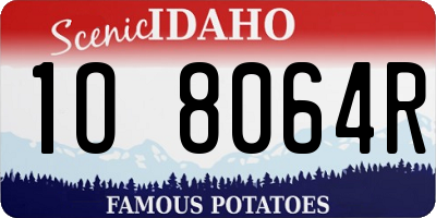 ID license plate 1O8064R