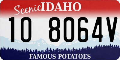 ID license plate 1O8064V