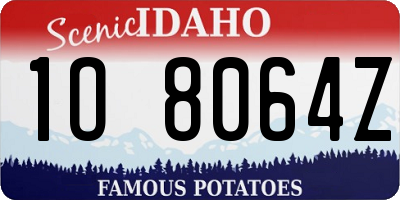ID license plate 1O8064Z