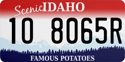 ID license plate 1O8065R
