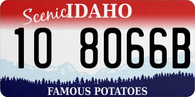 ID license plate 1O8066B