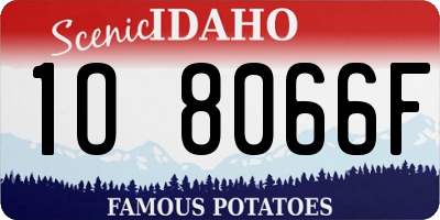 ID license plate 1O8066F