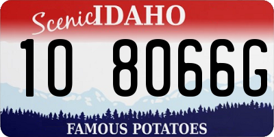 ID license plate 1O8066G