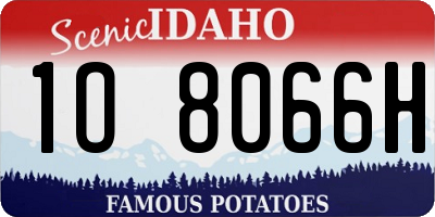 ID license plate 1O8066H