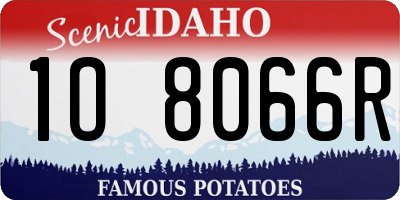 ID license plate 1O8066R