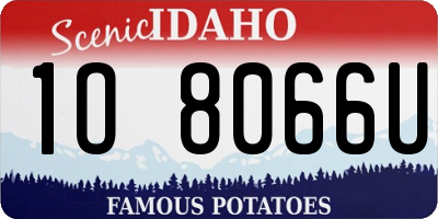 ID license plate 1O8066U