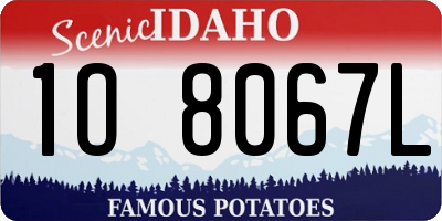 ID license plate 1O8067L